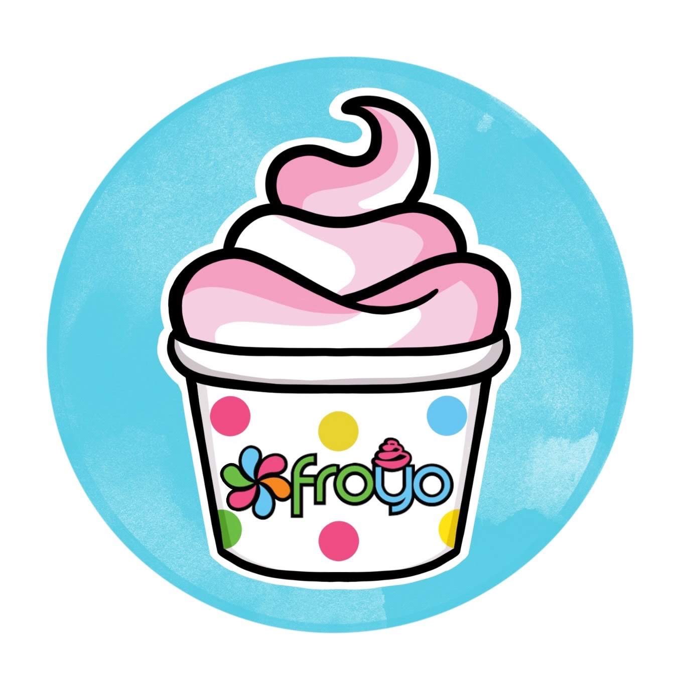 Froyo signature polka-dot cup